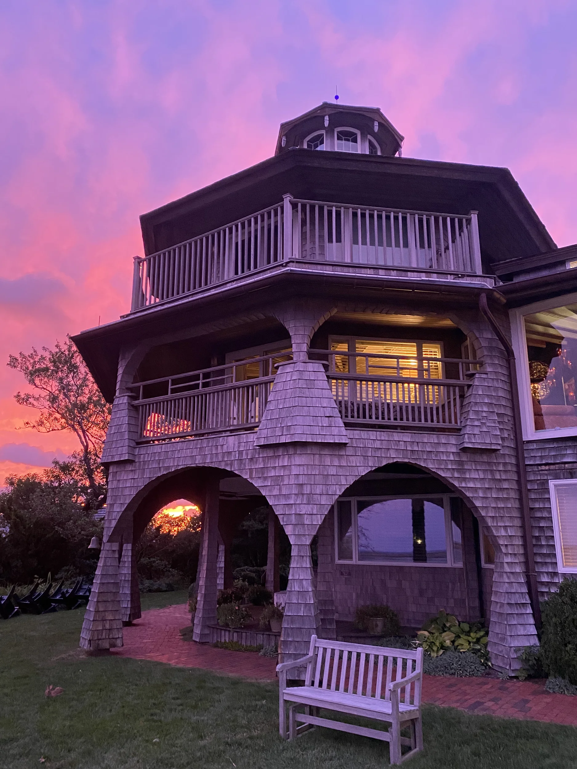 Exterior at sunset